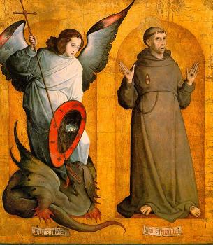 衚安 德 弗蘭德斯 Saints Michael and Francis 衚安 德 弗蘭德斯 Saints Michael and Francis